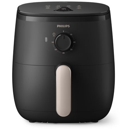 HD9100/80 3000 系列 L 号 Airfryer 空气炸锅 3.7L，黑色