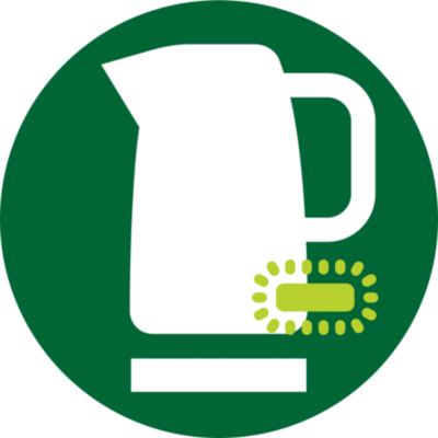 Sinine LED-tuli ja märgutuli süttivad, kui veekeetja on sees