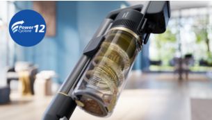 PowerCyclone 12: aspirare maximă cu cea mai lungă durată de funcţionare