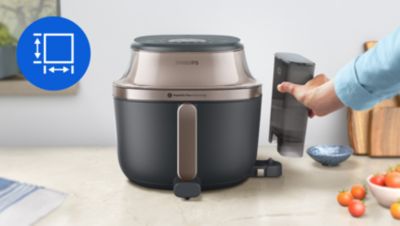 Varčevanje s prostorom z odstranljivo posodo za vodo