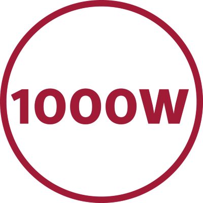 Motor de 1000 W para um desempenho excelente