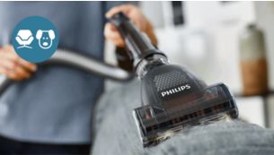 Mini-Turbo-Saugb&uuml;rste f&uuml;r die einfache Entfernung von (Tier-)Haaren und Flusen