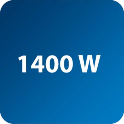 최대 전원 1400W로 강력한 연속 스팀 분사 가능