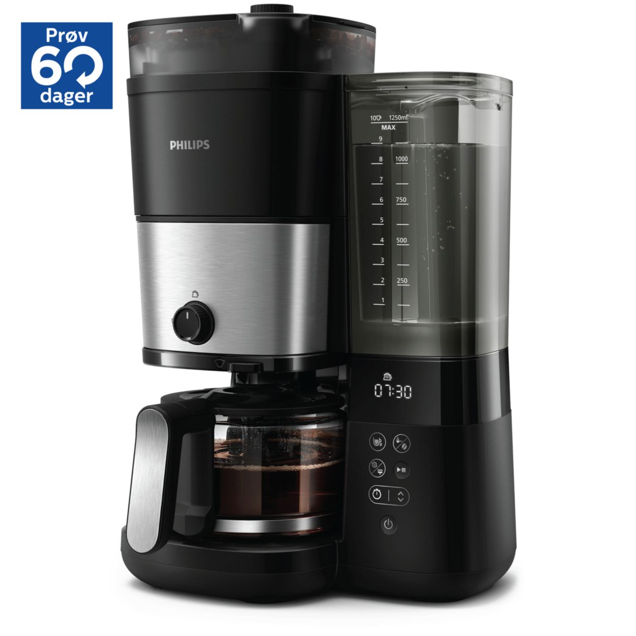 All In 1 Brew Kaffemaskin Med Integrert Kvern Hd7900 01 Philips