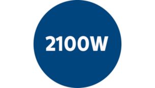 Powerful 2100 Watt motor for excellent cleaning results