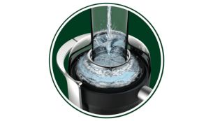 Riempire con acqua per un rapido pre-lavaggio