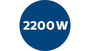 Moteur de 2&nbsp;200&nbsp;W pour une puissance d'aspiration jusqu'&agrave; 500&nbsp;W