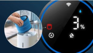 Follow the smart filter status indicator on your device
