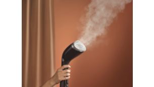 Continuous steam smooths creases effectively