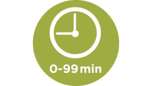 Easy to use timer for 0 – 99 minute settings