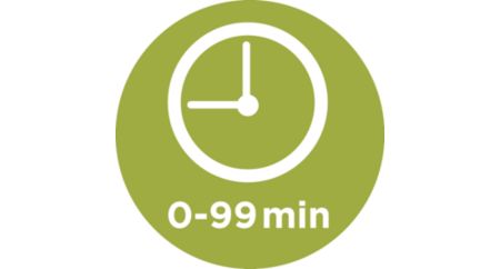 Easy to use timer for 0 – 99 minute settings