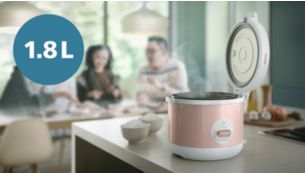 Large 1.8 L capacity makes up to 10 cups