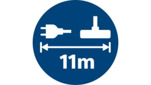 Longue port&eacute;e pour un nettoyage pratique