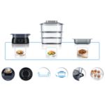 Pristen okus hrane, kuhane v pari