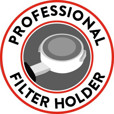 Professional filter holder for consistent coffee temperature