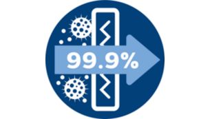 Captures 99.9% of all fine dust