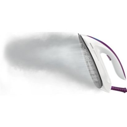 Engomar mais rápido com 2 vezes mais vapor*