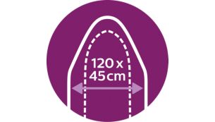 In einem Zuge mehr bügeln: XL-Bügelbrett (120 x 45 cm)
