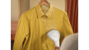 Steam garments anytime, anywhere. No ironing board needed.