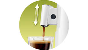 Höhenverstellbarer Kaffeeauslauf für Ihre Lieblingstasse