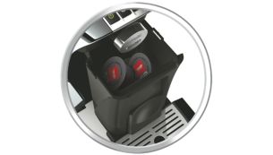 Automatic capsule ejection with integrated drawer