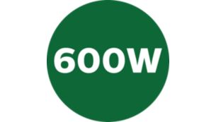 Motor de 600 W de potencia para un excelente rendimiento