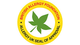Aprobado por Allergy UK