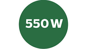 550 Watts: superior performance with energy saving
