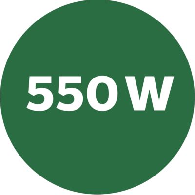 550 W: rendimiento superior con ahorro de energía