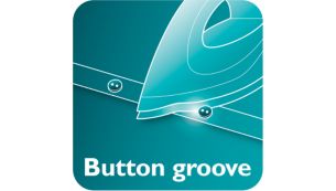 Button groove speeds up ironing along buttons and seams