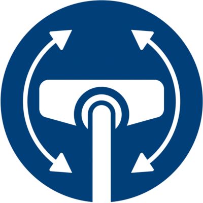 Okreće se 180° za dosezanje uskih mjesta i oko predmeta