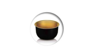 Golden coating ensures inner pot durable and non-stick.