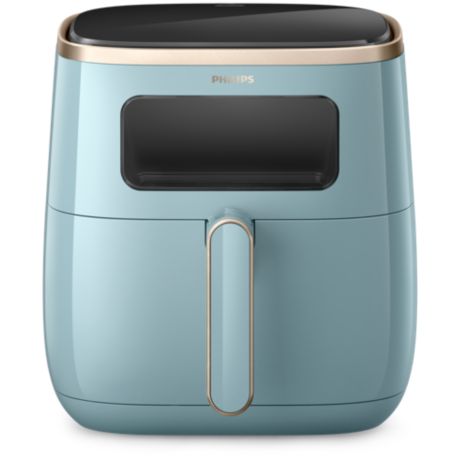 HD9257/70 Airfryer 空气炸锅 5.6 升，可视空炸，蓝色
