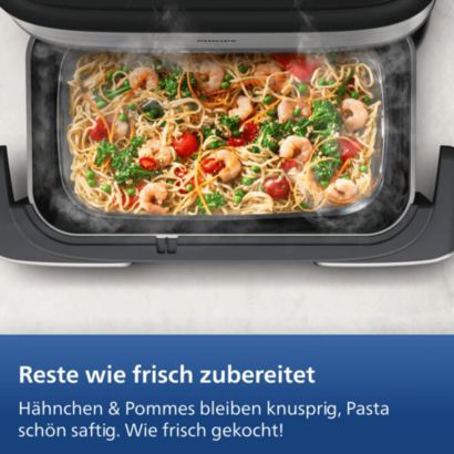 Megabasket. Mega Möglichkeiten: Steam. Airfry. SteamFry.