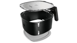 Easy clean in 90 secs- QuickClean basket with non-stick mesh