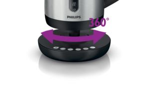 Cordless 360&deg; pirouette base for easy lifting and placing