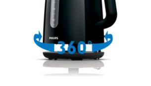 Cordless 360&deg; pirouette base for easy lifting and placing