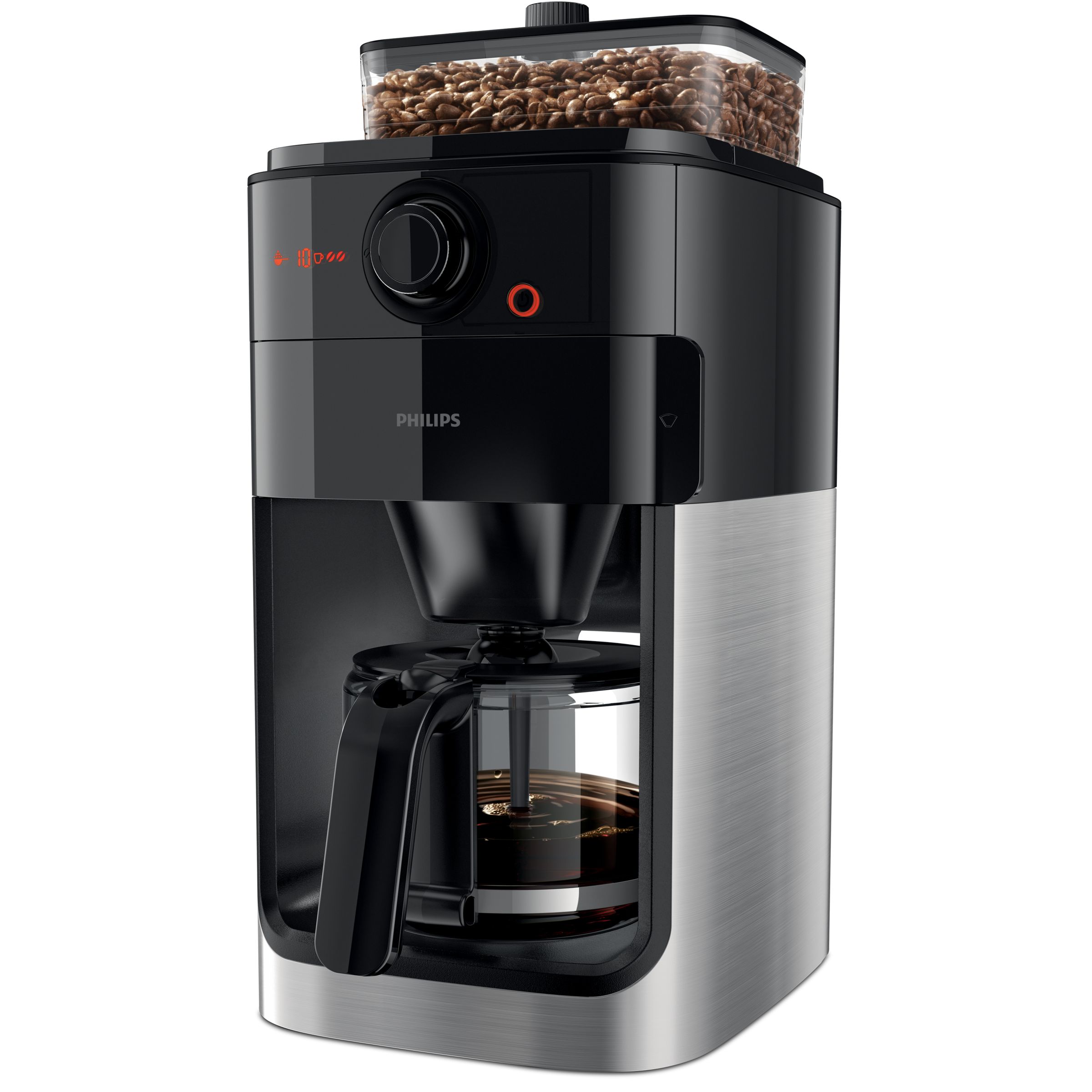 Levně Philips Grind & Brew - Kávovar Na Filtrovanou Kávu 1,2 l - HD7767/00