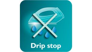 Het Drip Stop-systeem voorkomt dat er water op uw kleding komt