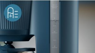Precisely filling in water through water level indicator