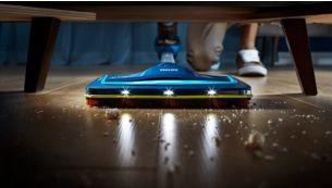 LEDs in the nozzle reveal hidden dust and dirt