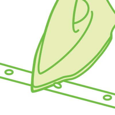 Button groove speeds up ironing along buttons and seams