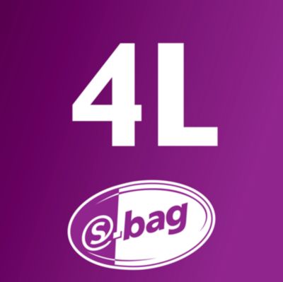 Stofcapaciteit van 4 l voor langer schoonmaken