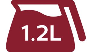 سعة 1,2 لتر لإعداد كوبَين إلى 15 كوبًا