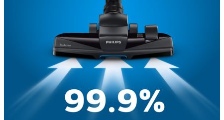 Yüksek temizlik performansı için %99,9 toz toplama özellikli*