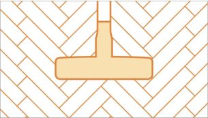 Parquet nozzle with soft brush hairs for scratch-protection