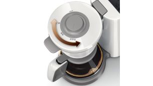 S&eacute;lecteur d'intensit&eacute; de l&eacute;ger &agrave; fort pour varier la quantit&eacute; de caf&eacute; &agrave; moudre