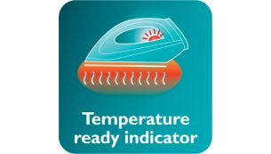 El piloto de temperatura indica cuando la plancha está lo suficientemente caliente.