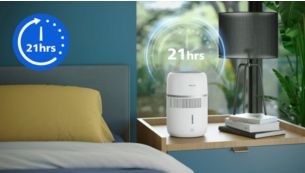 Continuous humidification for up to 21 hours