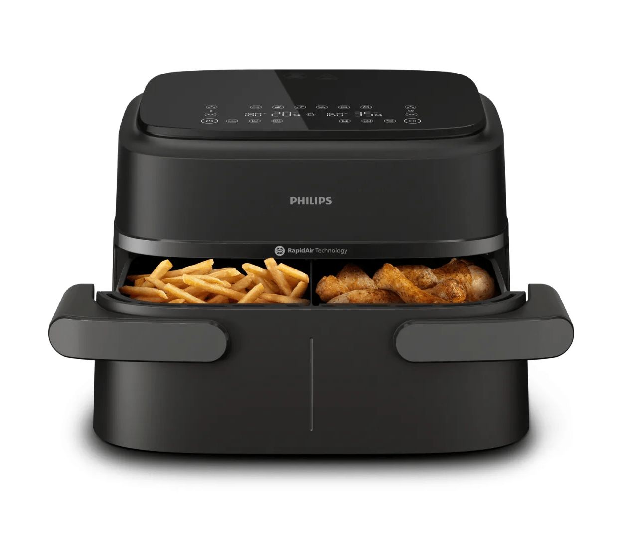 Onze meest compacte Airfryer met twee manden